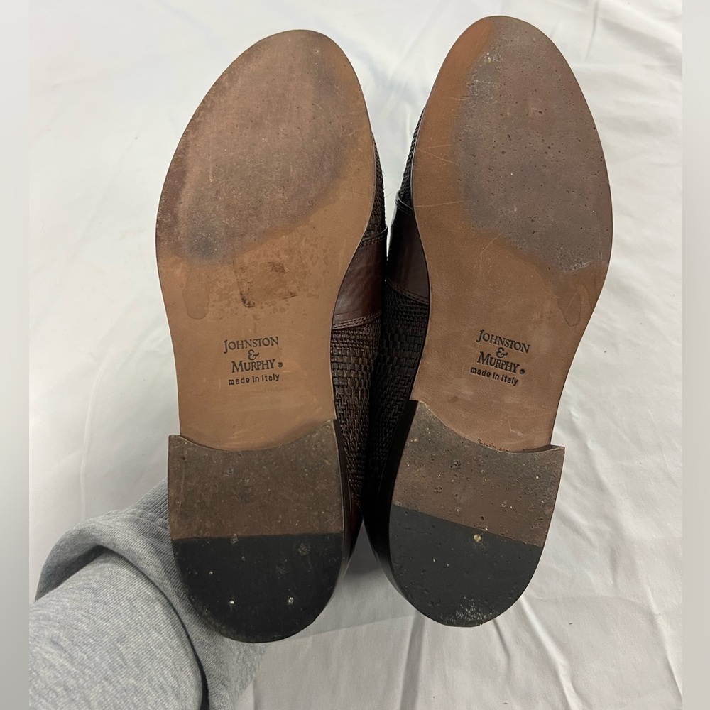 Johnston & Murphy Cellini Tassel Dress Loafers Brown Leather Mens Size 10.5 - Picture 5 of 7